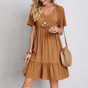 ALIRA | Casual V-Neck Mini Dress