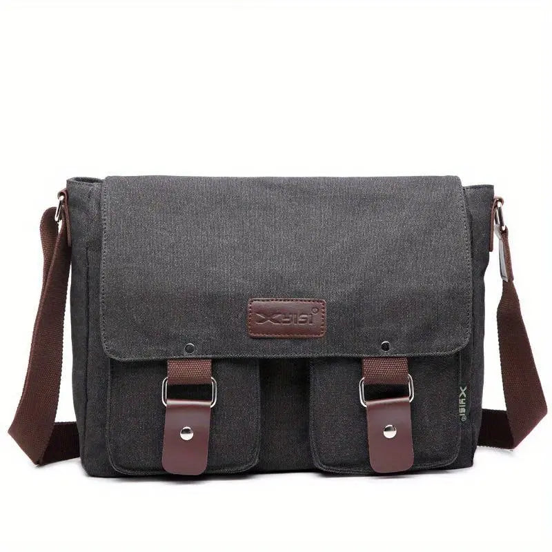 Max | Vintage Canvas Leather Shoulder Bag for Men