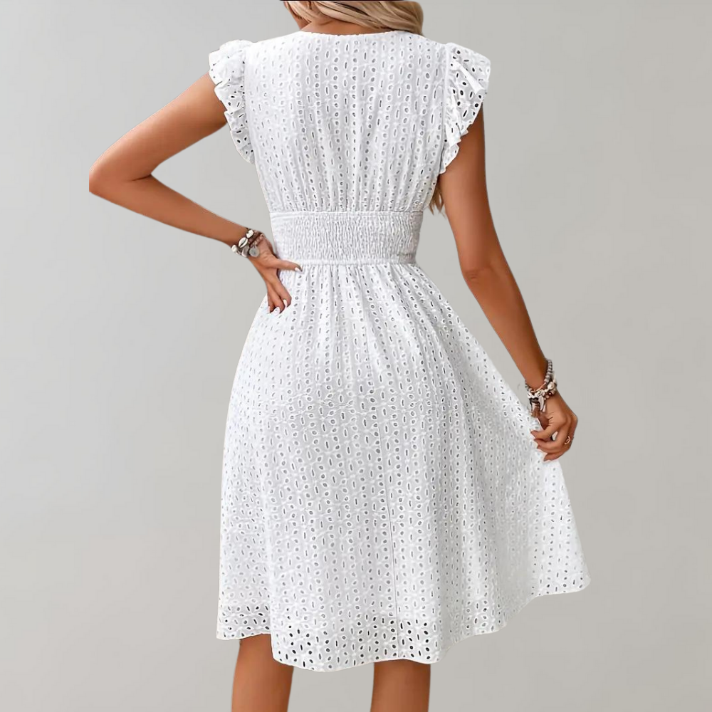 ALMA | Short White Dress Ideal for Summer