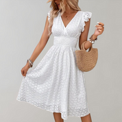 ALMA | Short White Dress Ideal for Summer