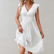 ALMA | Short White Dress Ideal for Summer