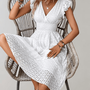 ALMA | Short White Dress Ideal for Summer