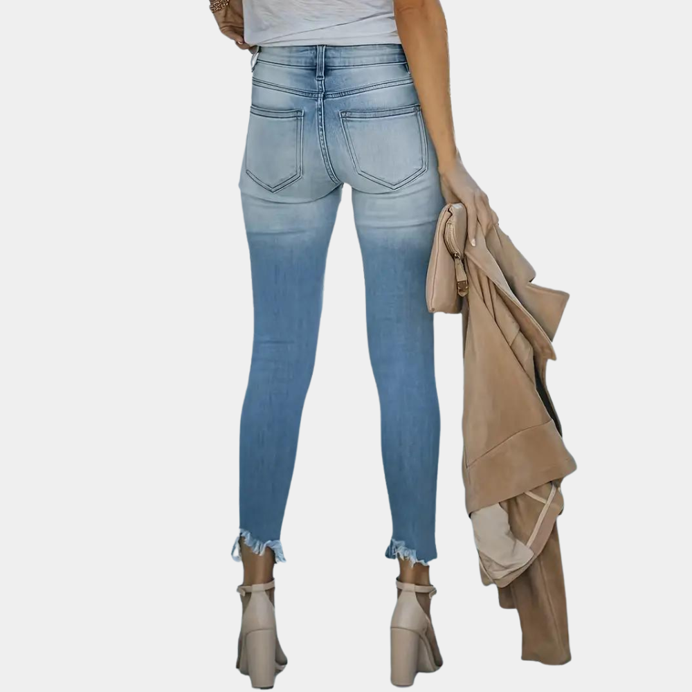 Bailey | Women's Ripped Jeans with buttons