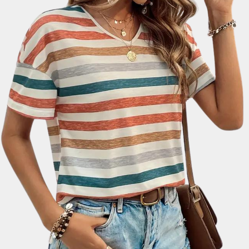 GABBY | Casual Striped Women's T-shirt