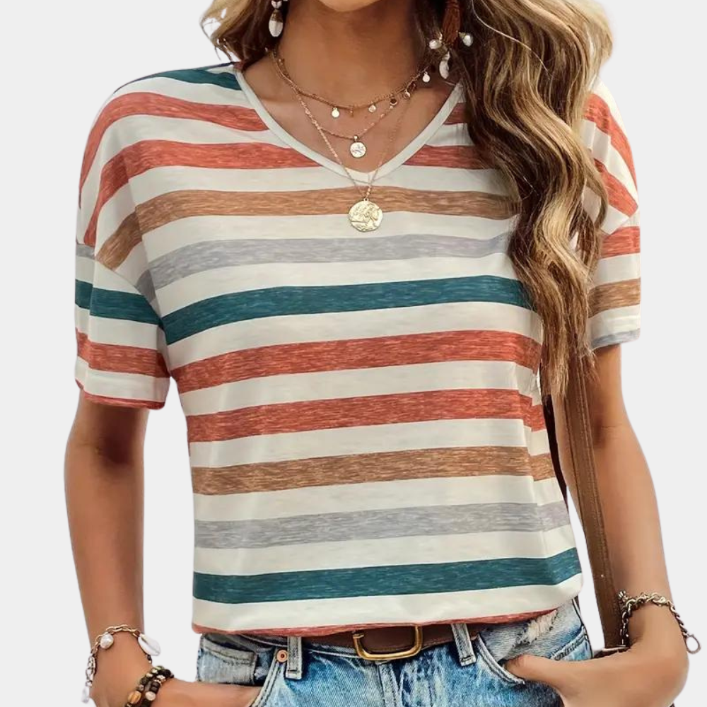 GABBY | Casual Striped Women's T-shirt