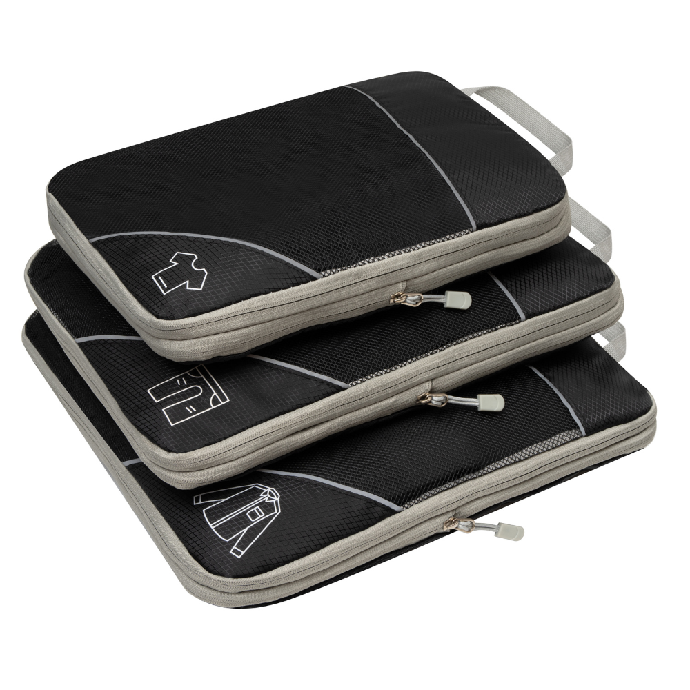 Ultra-Slim Compression Packing Cubes – Space-Saving Travel Organizers