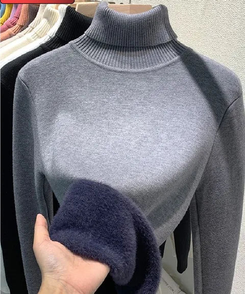 SILVY | Turtleneck Sweater Fleece Lined