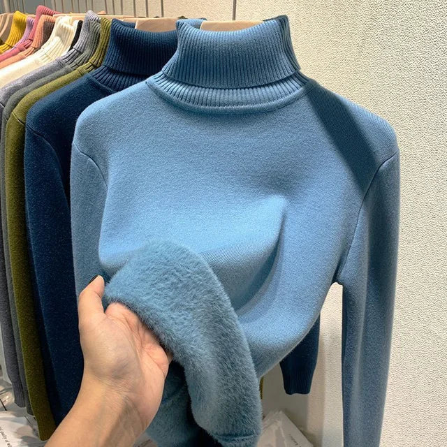 SILVY | Turtleneck Sweater Fleece Lined