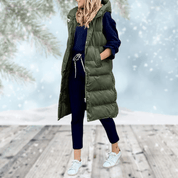 Stockholm Bodywarmer | Elegant padded knee-length gilet for women