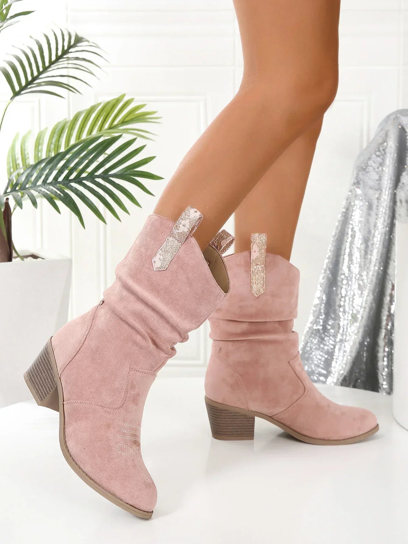 MAKAYLA | Fashionable Trendy Pink Boots