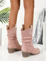 MAKAYLA | Fashionable Trendy Pink Boots