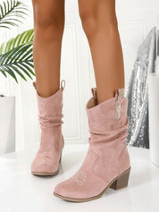 MAKAYLA | Fashionable Trendy Pink Boots