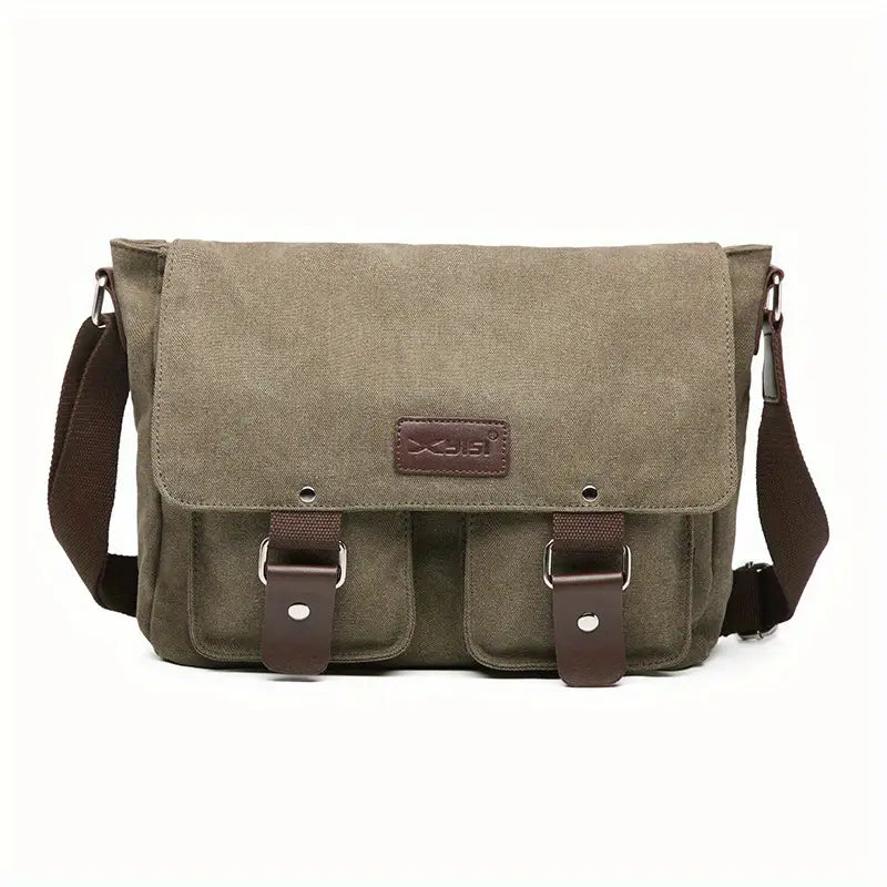 Max | Vintage Canvas Leather Shoulder Bag for Men