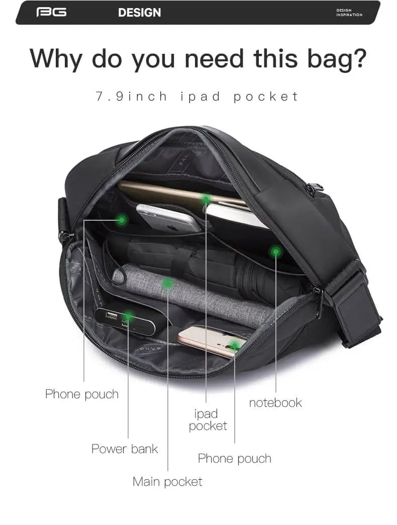 Safe and Smart | Anti-Theft Slingbag with USB Charging Function