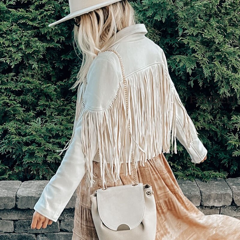 KATHERINA | Fashion Suede Fringed Jacket