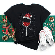 Caroline | Fashionable Wine Glass Holiday Shirt