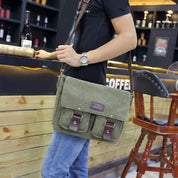 Max | Vintage Canvas Leather Shoulder Bag for Men