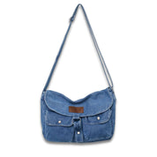 Abby | Spacious Multi-pocket Trendy Denim Crossbody Messenger Bag