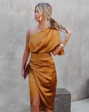 Liliana - Chic One Shoulder Cocktail Dress for a Stunning Look