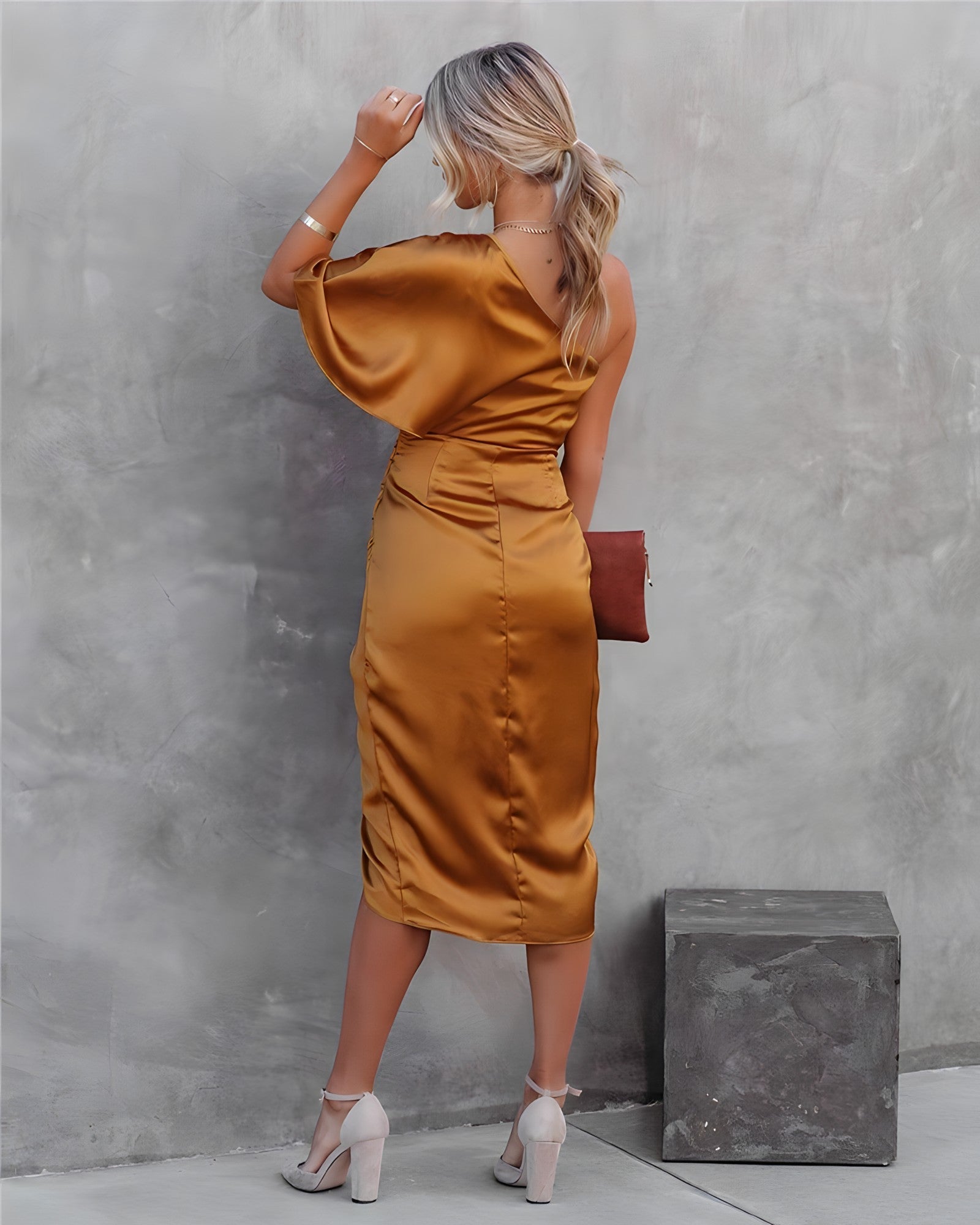 Liliana - Chic One Shoulder Cocktail Dress for a Stunning Look