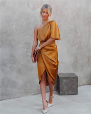 Liliana - Chic One Shoulder Cocktail Dress for a Stunning Look