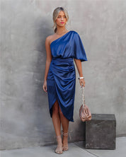 Liliana - Chic One Shoulder Cocktail Dress for a Stunning Look