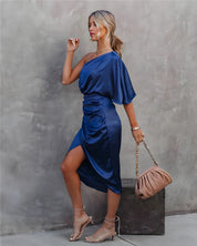 Liliana - Chic One Shoulder Cocktail Dress for a Stunning Look