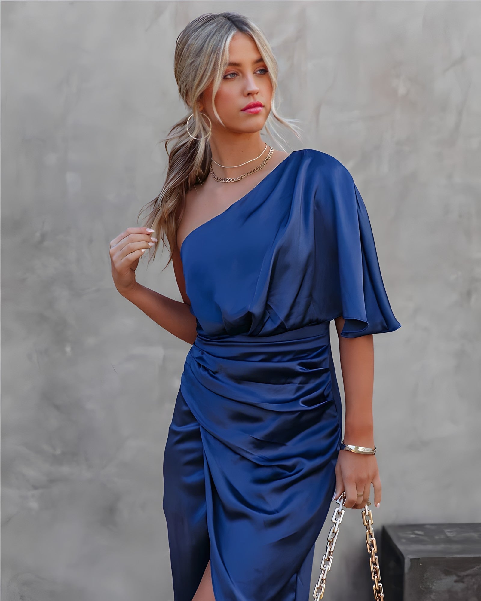 Liliana - Chic One Shoulder Cocktail Dress for a Stunning Look