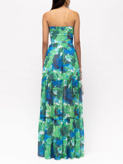 STEPHANIE | Elegant Floral Tube Maxi Dress