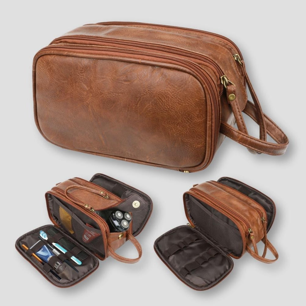 Voyage | Premium Leather Travel Toiletry Bag