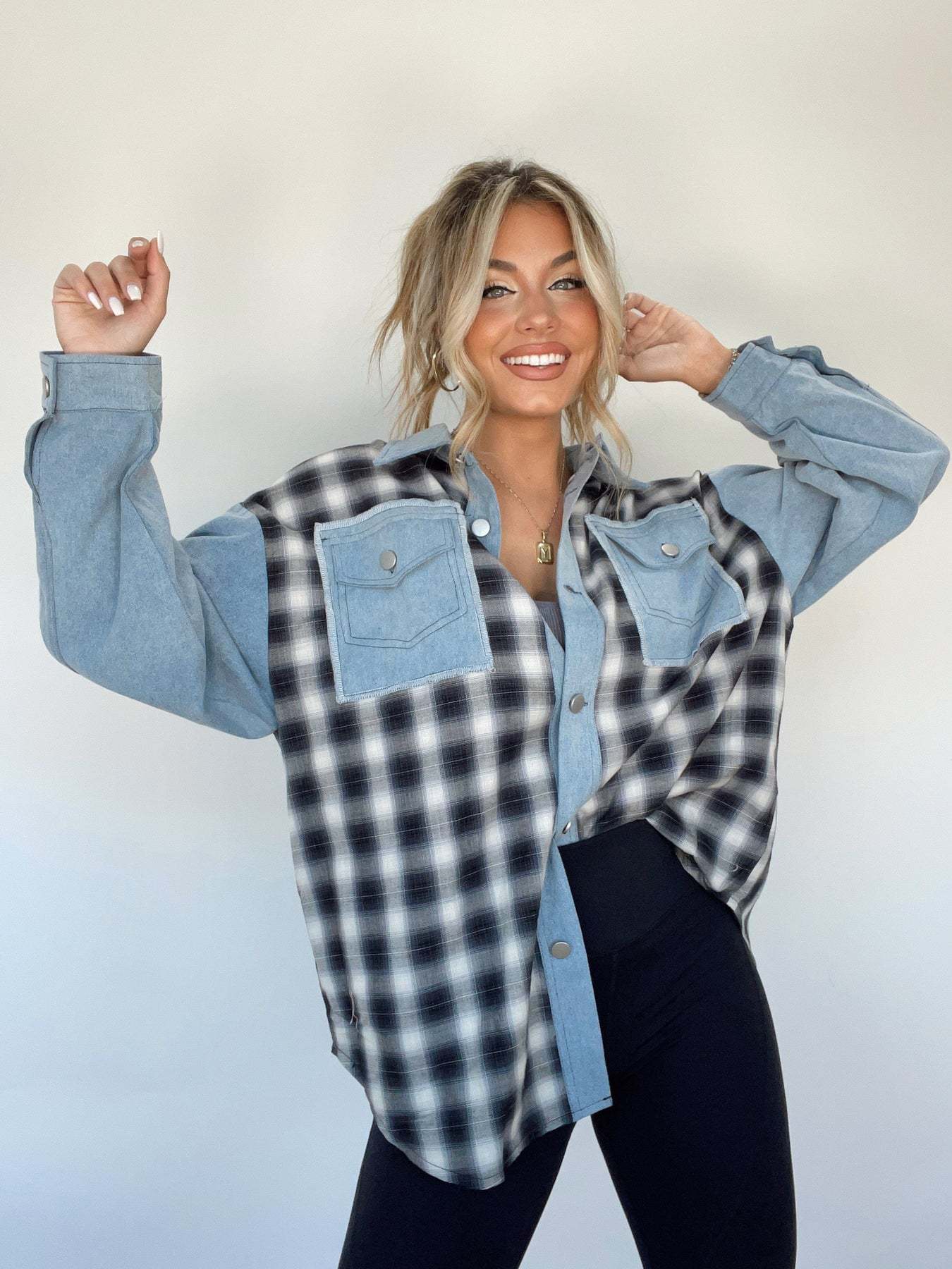 LILY | Stylish Oversize Retro Denim Shirt