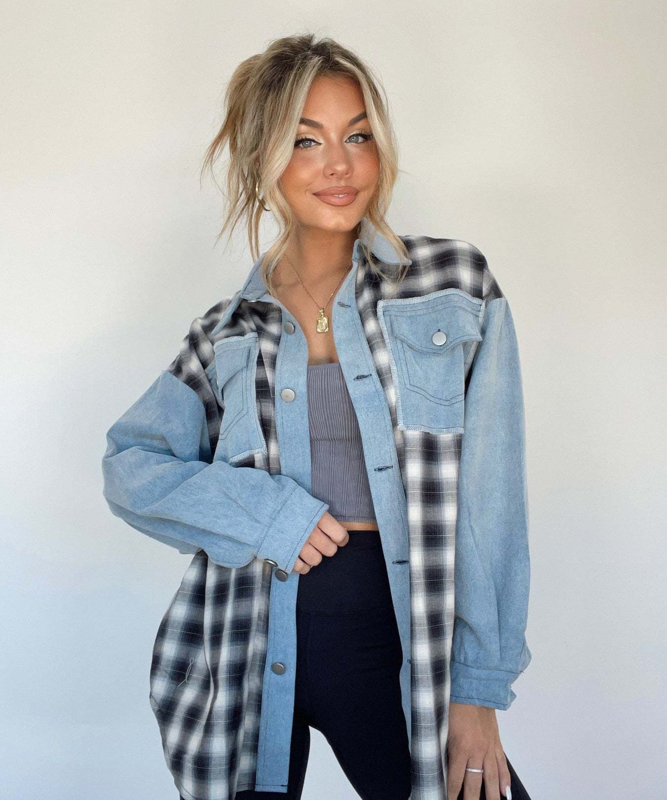 LILY | Stylish Oversize Retro Denim Shirt