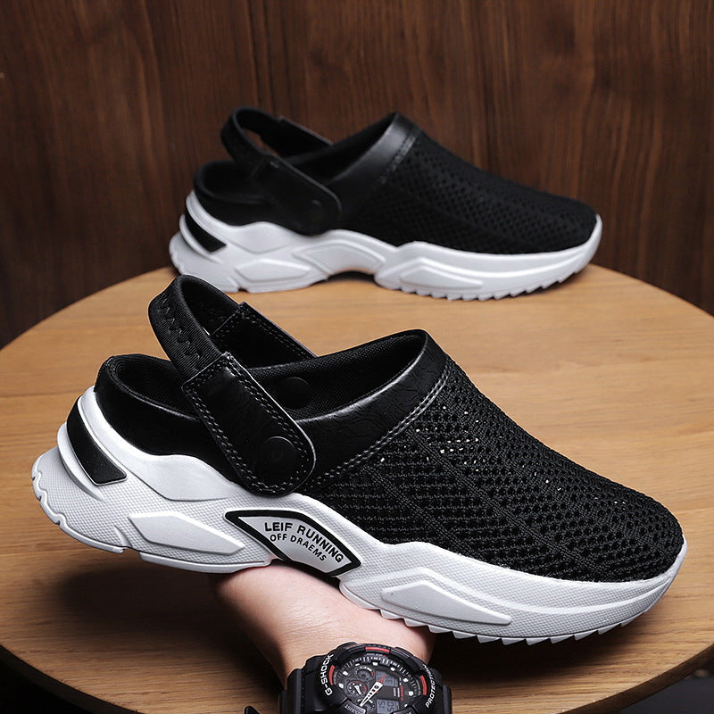 Unisex Outdoor Sandals Non-Slip Trendy Mesh Casual Shoes with Closed Toe