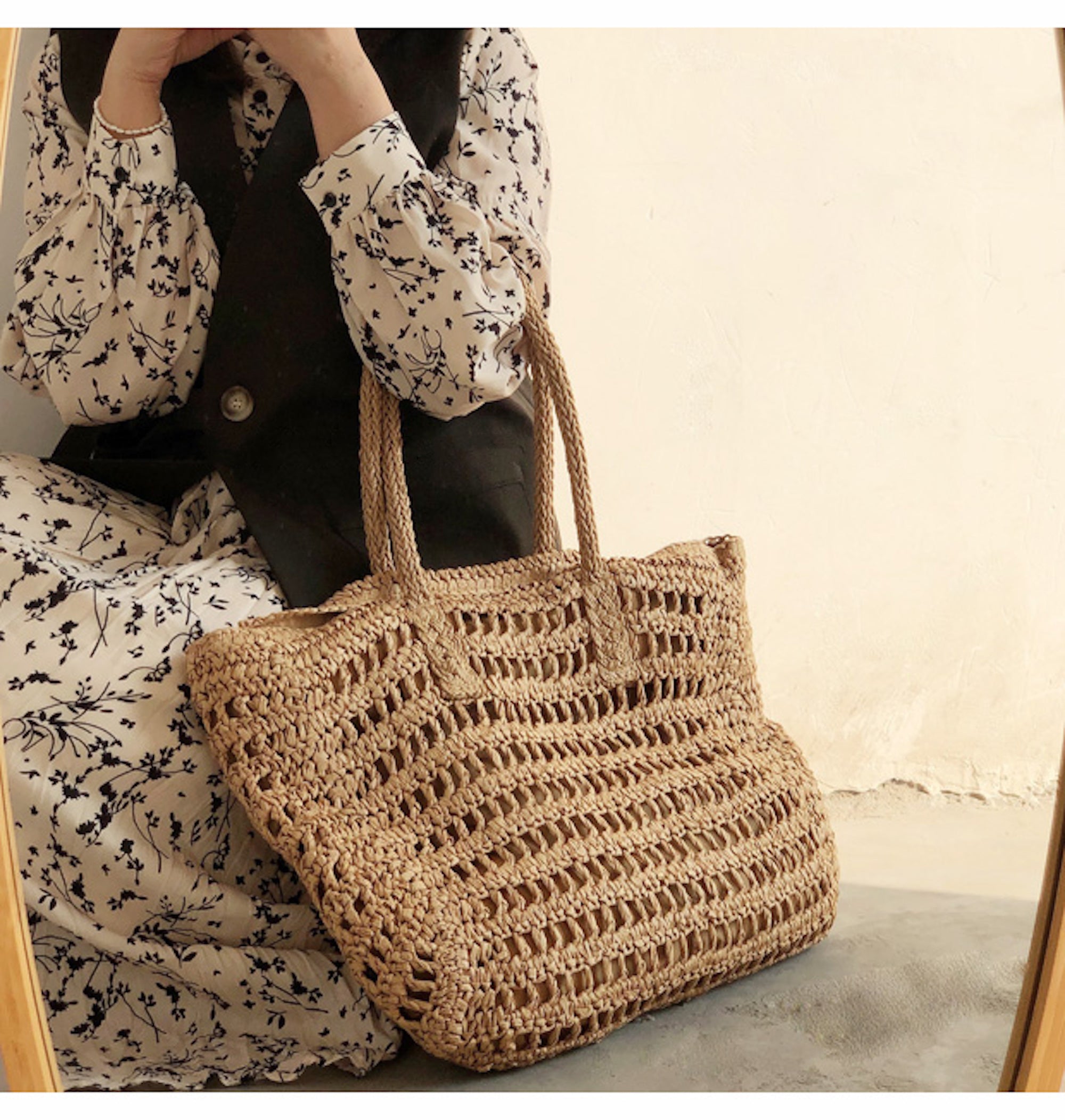 STELLA | Stylish Woven Beach Bag