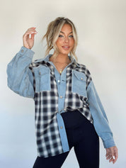 LILY | Stylish Oversize Retro Denim Shirt