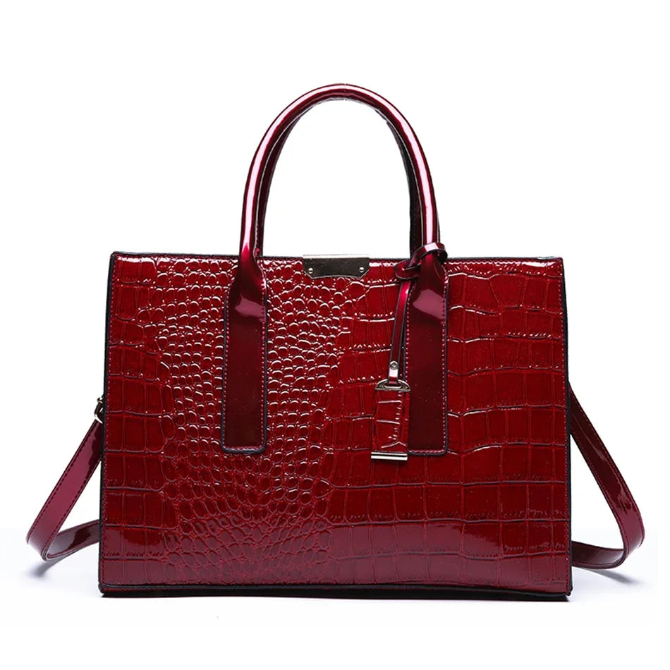 CROCODILE | Trendy Designer Croco Handbag