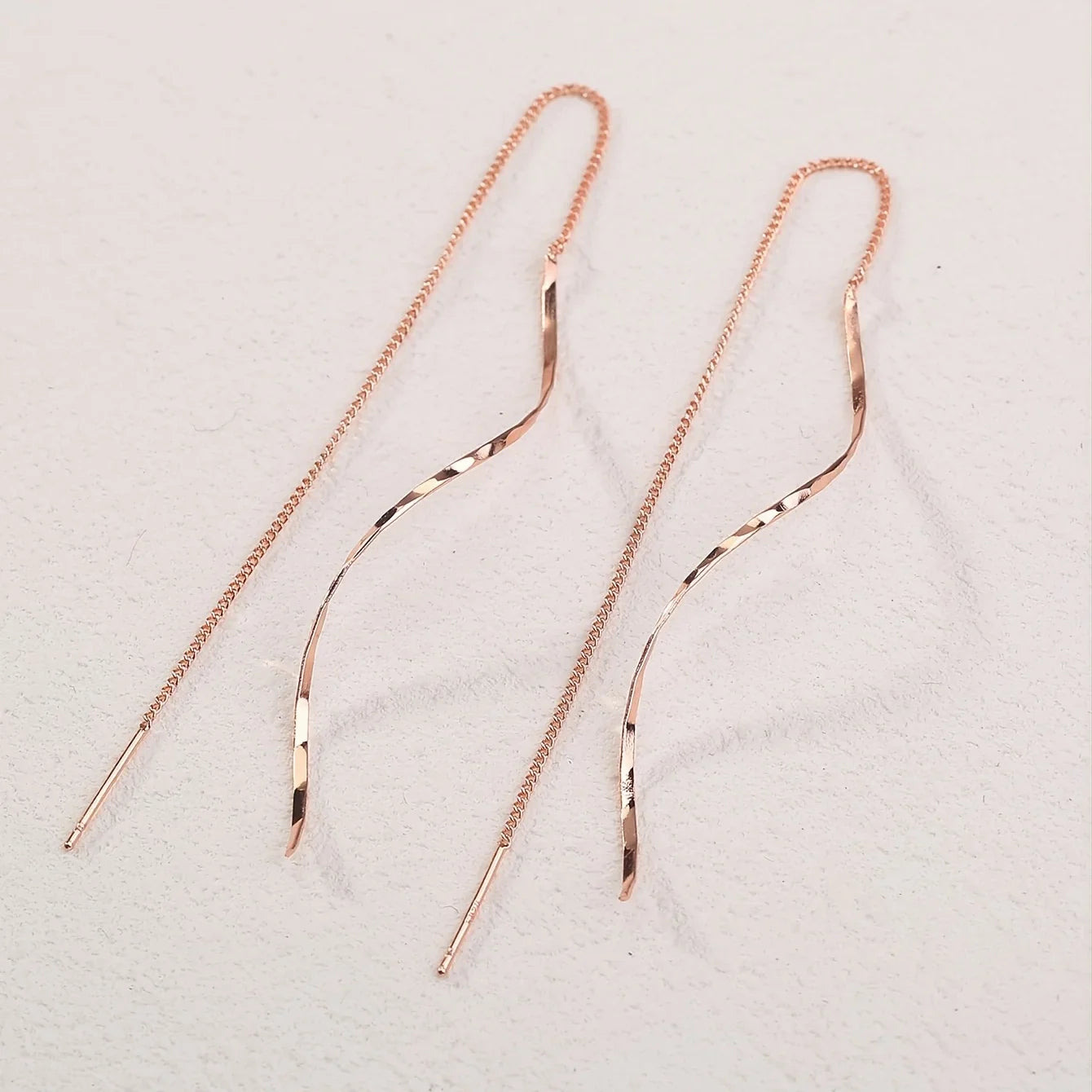 Thea | Wave Threader Earrings