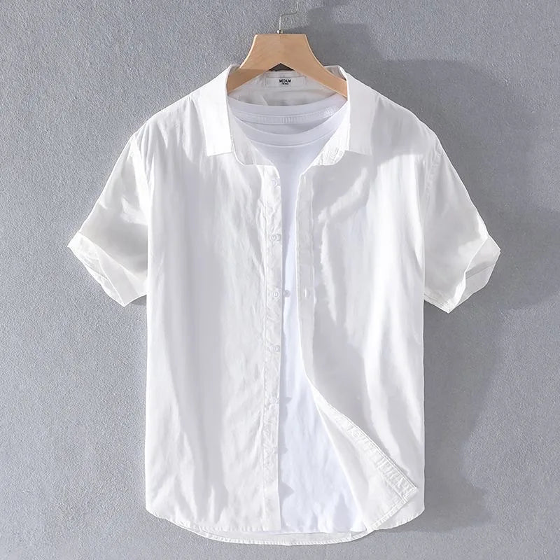 SEBASTIAN | Short Sleeve Linen Shirt