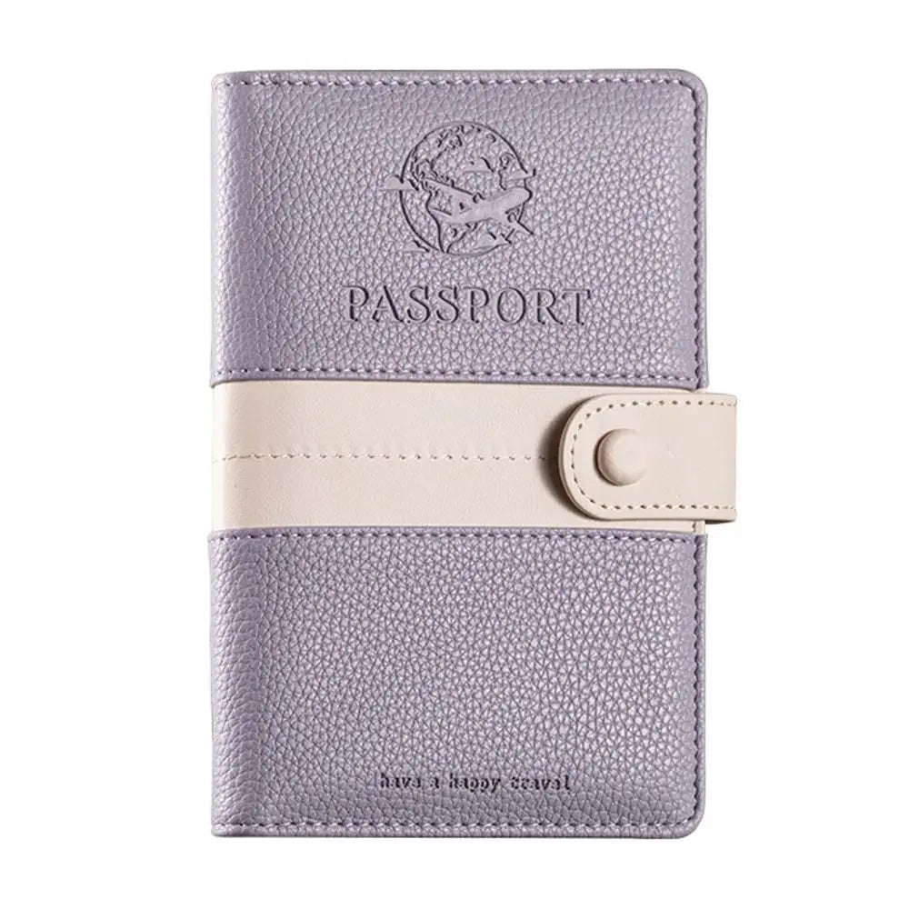 Tallulah | Light Faux Leather Passport Holder Travel Wallet