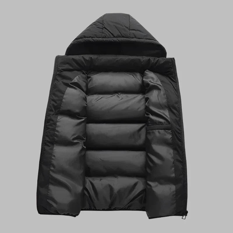 HUGO Hooded Bodywarmer | Padded Mid Jacket Gilet with Removable Hood for Men