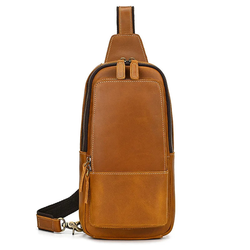 Mason | Men's Retro Genuine Leather Anti-Theft Crossbody Chest Bag