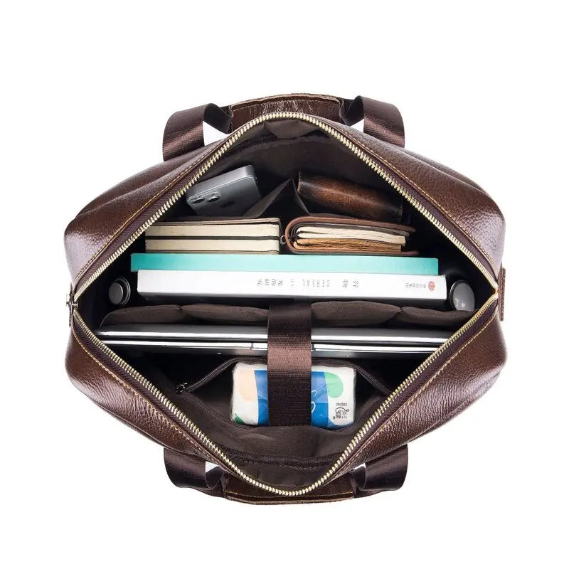 Alexander | Leather Crossbody Messenger Laptop Bag Travel Bag