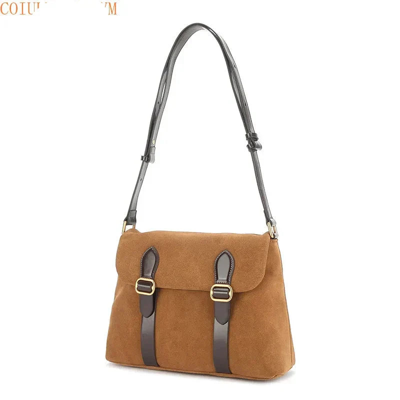 Maya | Women's Vintage Double Strap Crossbody Messenger Bag