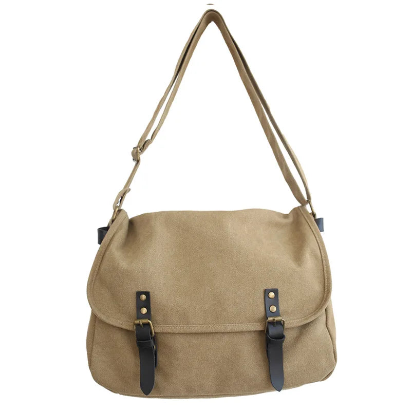 Victor | Large Vintage Canvas Shoulder Bag