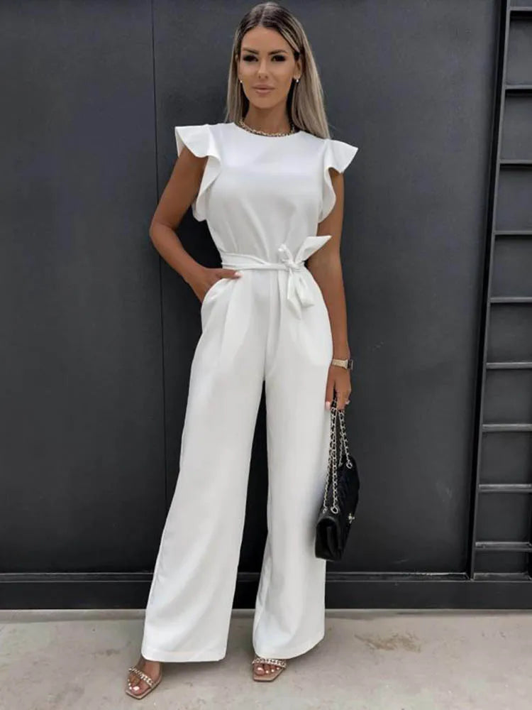 IVORY | Luxurious Jumpsuit with Bow