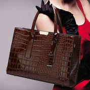 CROCODILE | Trendy Designer Croco Handbag