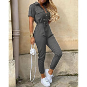 LOVITA | Chic Jumpsuit with Collar