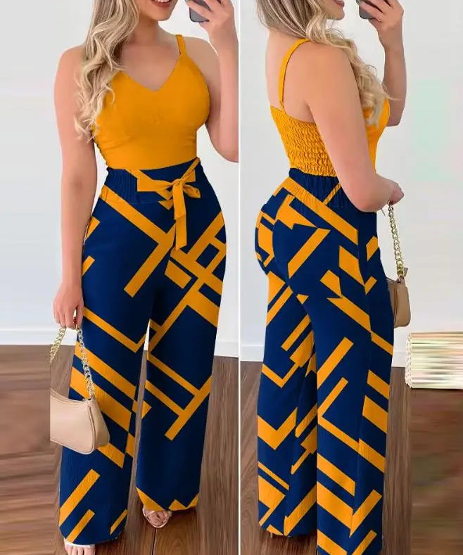 SADIE | Shirred Two-Piece Jumpsuit Set