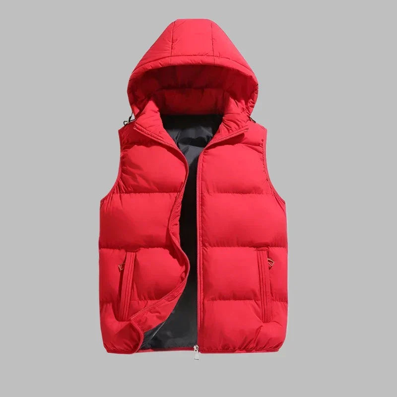 HUGO Hooded Bodywarmer | Padded Mid Jacket Gilet with Removable Hood for Men