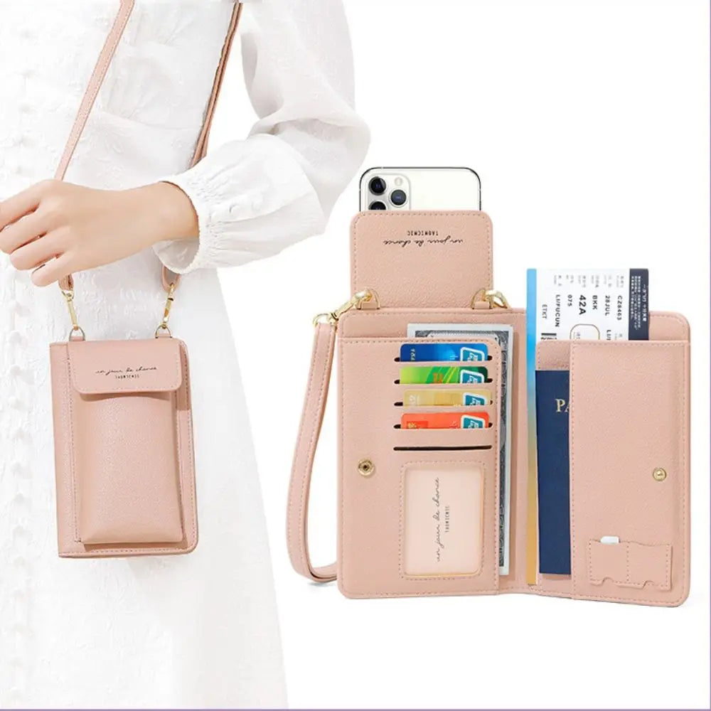 Perle | Lightweight PU Passport Holder with Removable Shoulder Strap